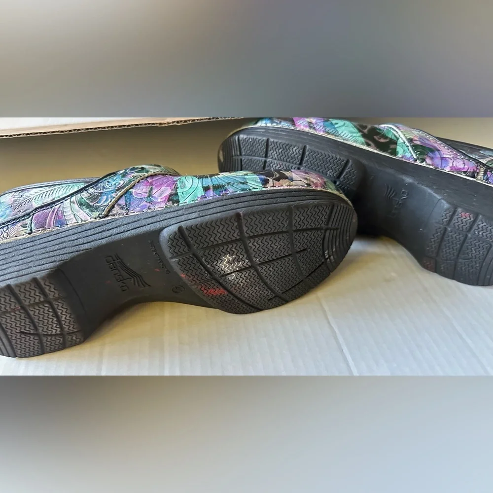 Dansko LT PRO Tooled Watercolor Leather Women's Clogs Size‎ 40 - Picture 9 of 10